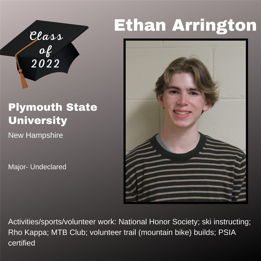 Top 25 Grad, Ethan Arrington